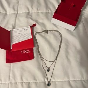 Uno de 50 light blue Swarovski Crystal necklace lluvia de estrellas